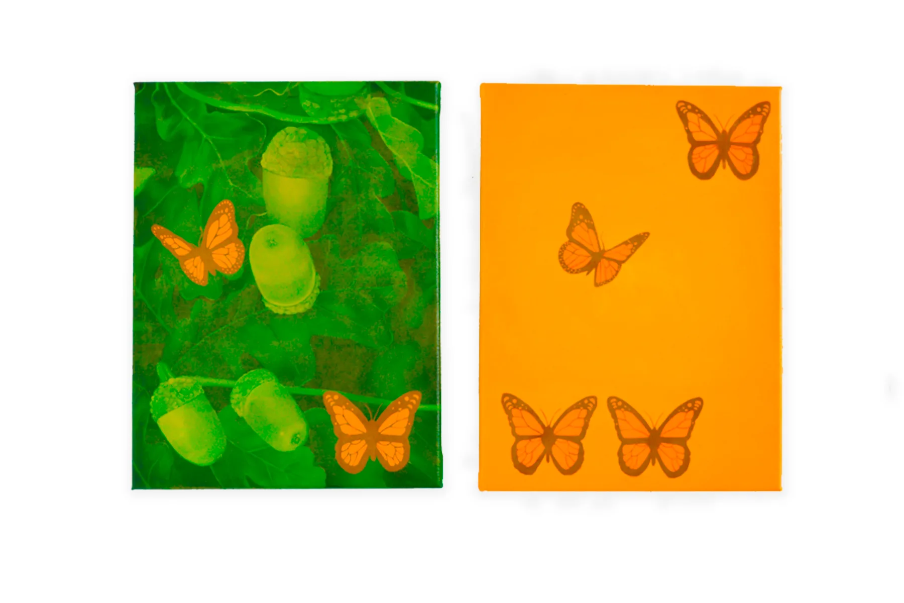 Sundaymorning (diptych), 2019, oil on canvas, 30 x 80 cm