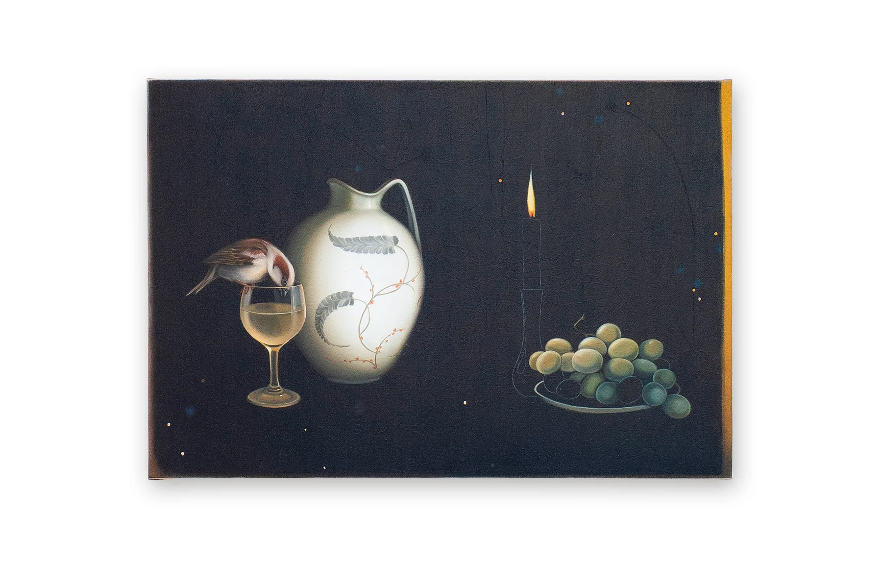 Interrupted, 2025, Oil on linen, 95 x 65 cm