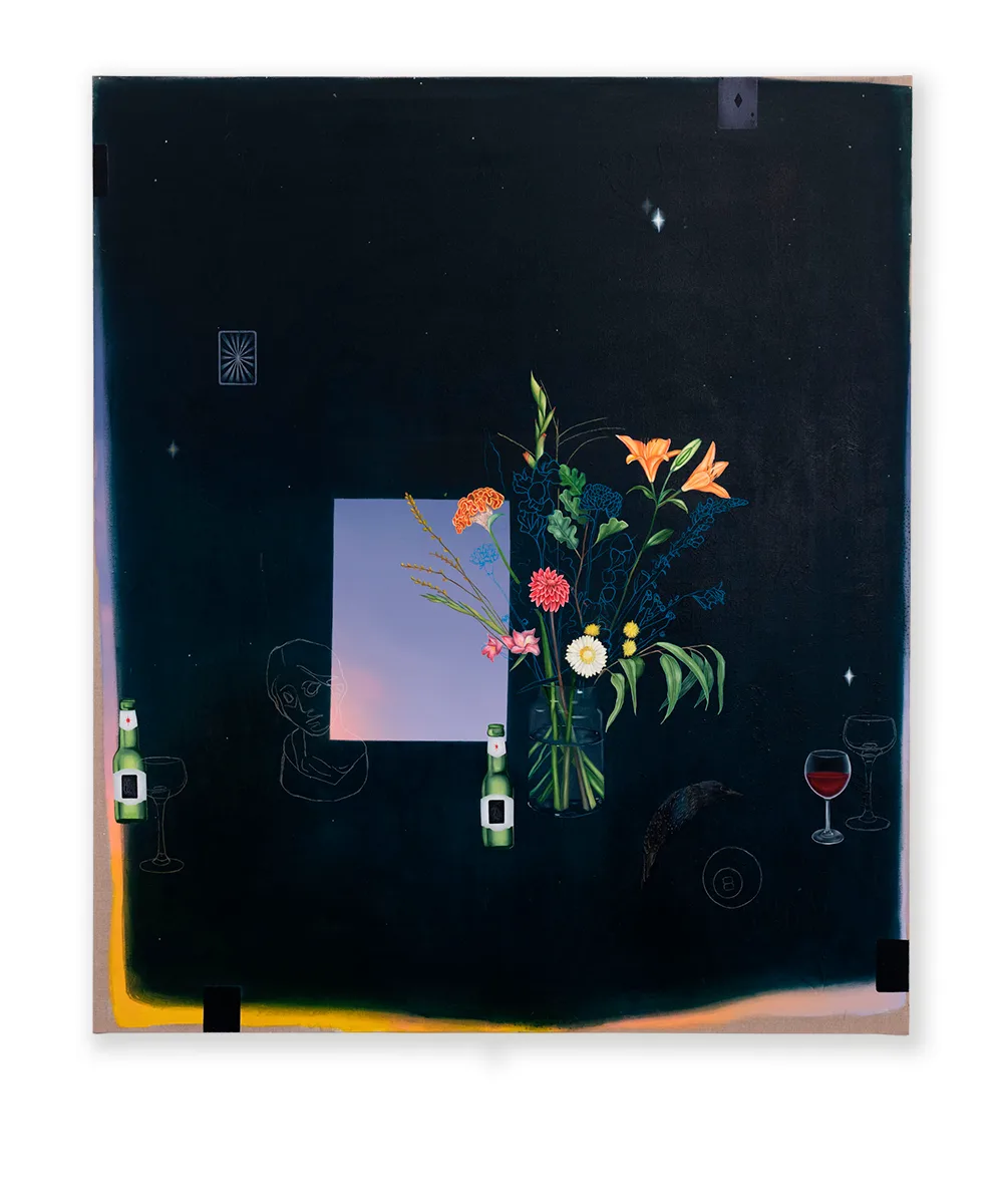 Double standards, 2022, Oil on linen, 160 x 140 cm